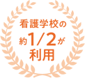 看護学校の約二分の一が利用