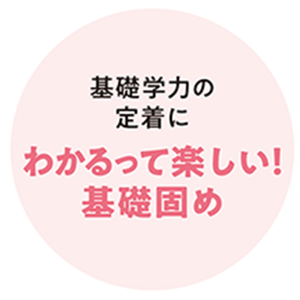 基礎学力の定着にわかるって楽しい！基礎固め
